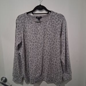 Buffalo David Bitton Gray / Burgundy Crew Neck Sweater